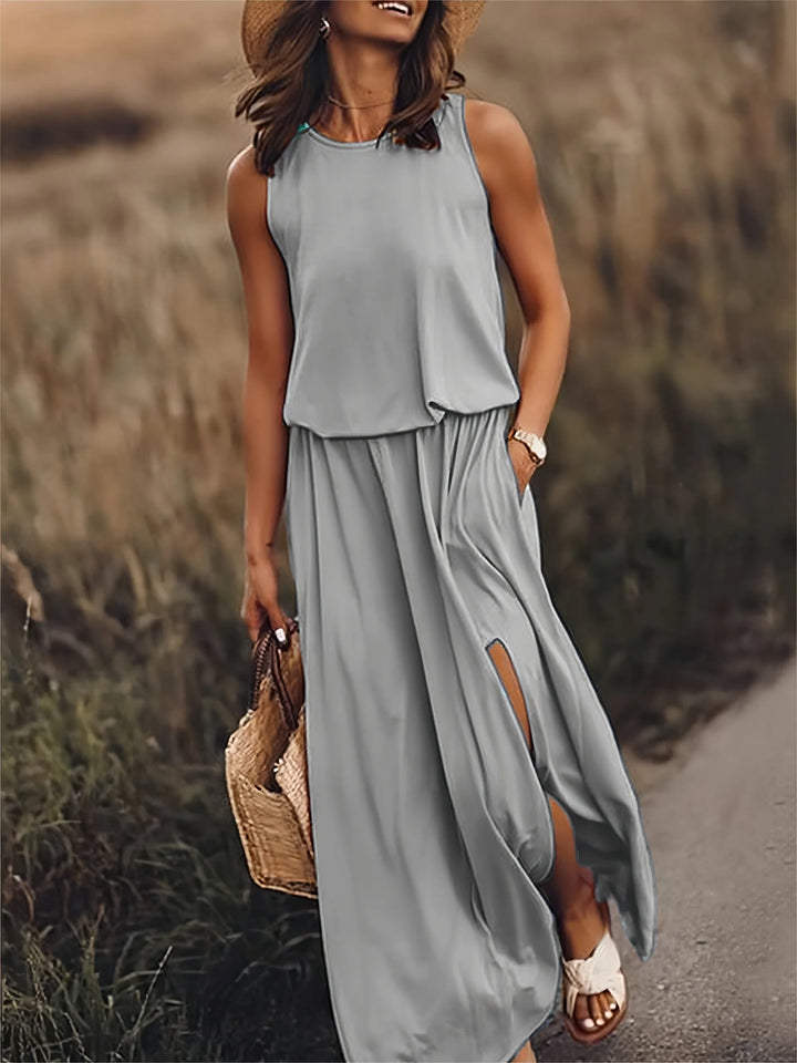 Giulia | Elegant Side Split Sleeveless Dress