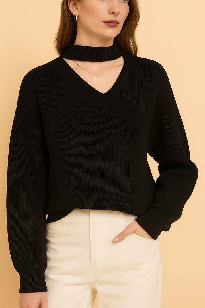 Alessia | V-Neck Knit Sweater