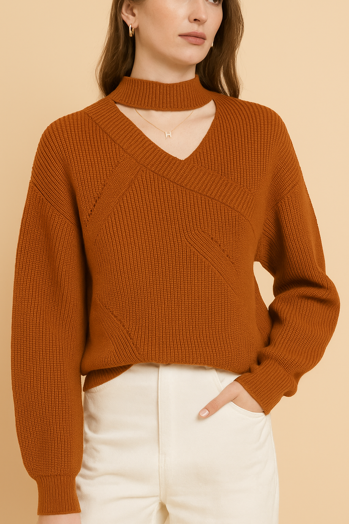 Alessia | V-Neck Knit Sweater