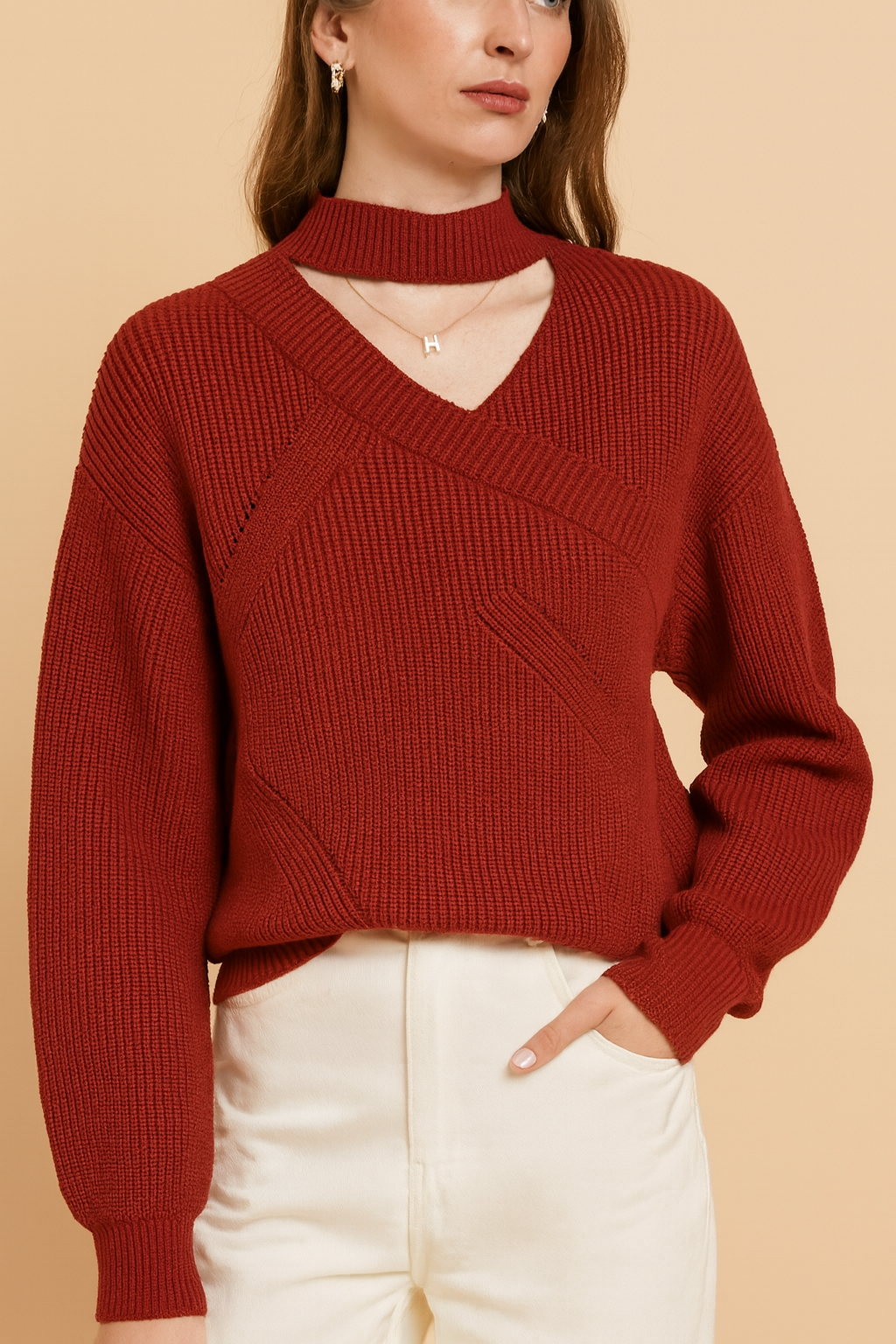 Alessia | V-Neck Knit Sweater