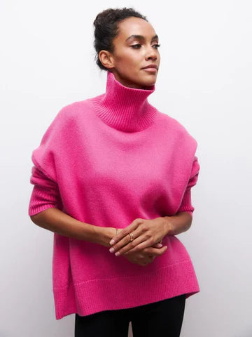 Vera | Elegant Oversized Turtleneck Knit Sweater
