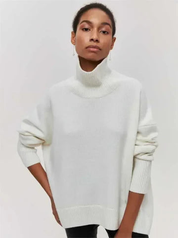 Vera | Elegant Oversized Turtleneck Knit Sweater