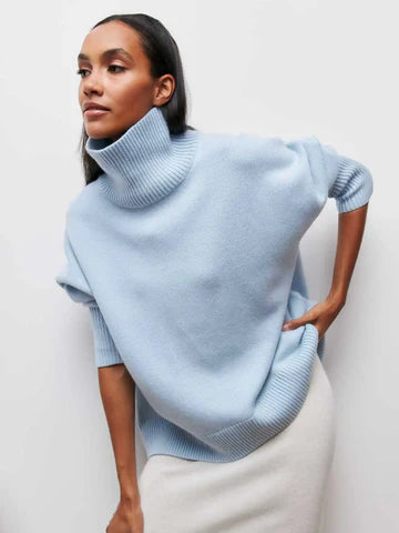 Vera | Elegant Oversized Turtleneck Knit Sweater