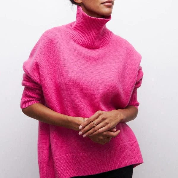 Vera | Elegant Oversized Turtleneck Knit Sweater