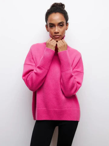 Vera | Elegant Oversized Turtleneck Knit Sweater