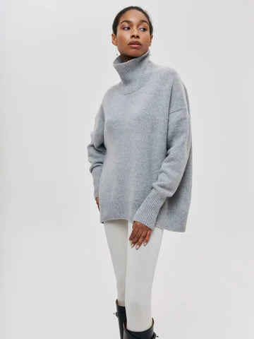 Vera | Elegant Oversized Turtleneck Knit Sweater