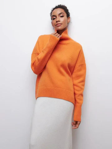 Vera | Elegant Oversized Turtleneck Knit Sweater