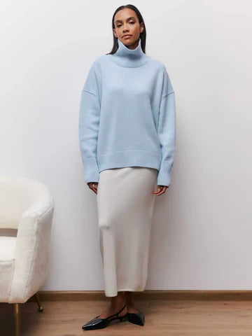 Vera | Elegant Oversized Turtleneck Knit Sweater