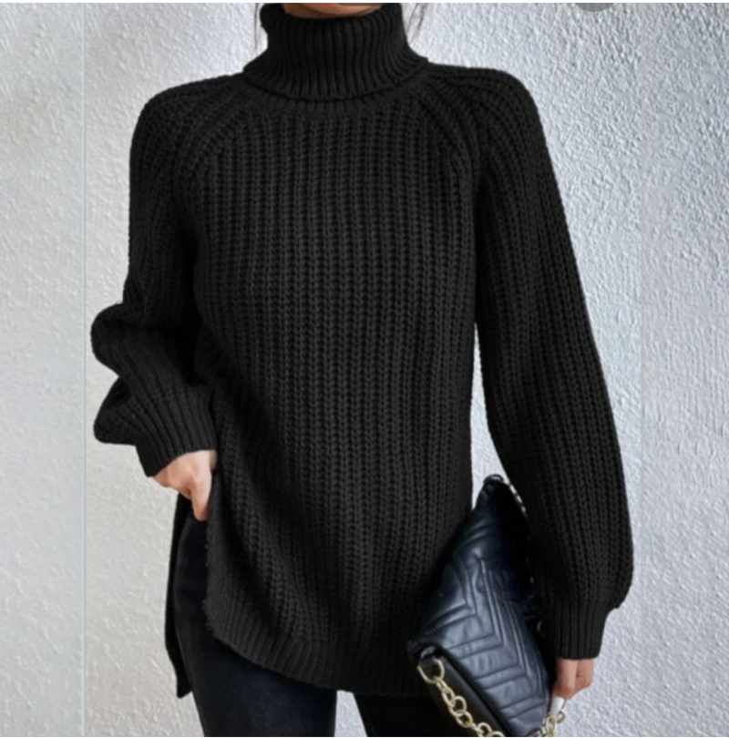 Cinzia | Split Turtleneck Sweater