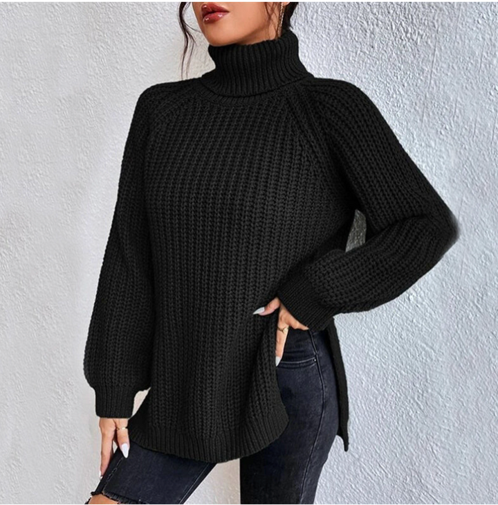 Cinzia | Split Turtleneck Sweater