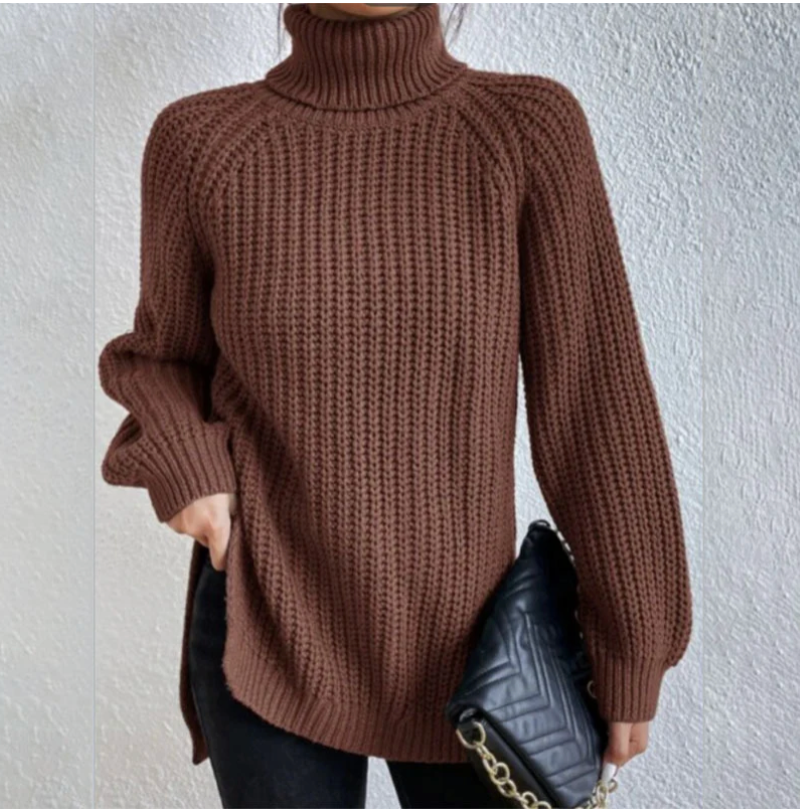 Cinzia | Split Turtleneck Sweater