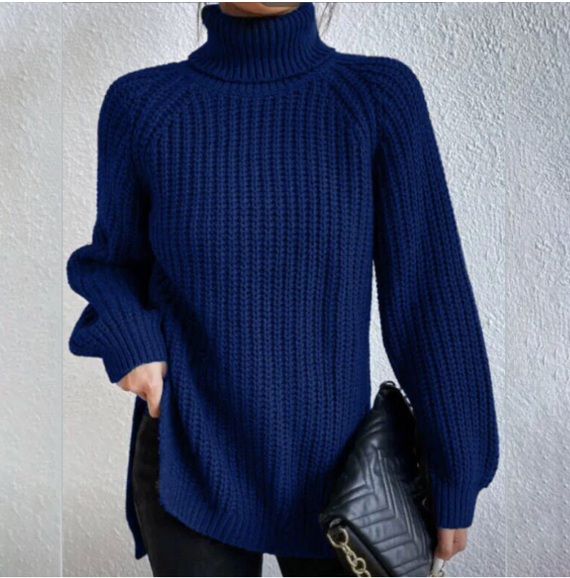 Cinzia | Split Turtleneck Sweater