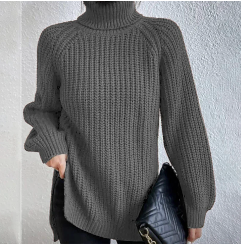 Cinzia | Split Turtleneck Sweater