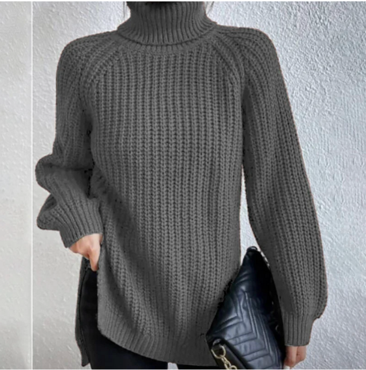 Cinzia | Split Turtleneck Sweater