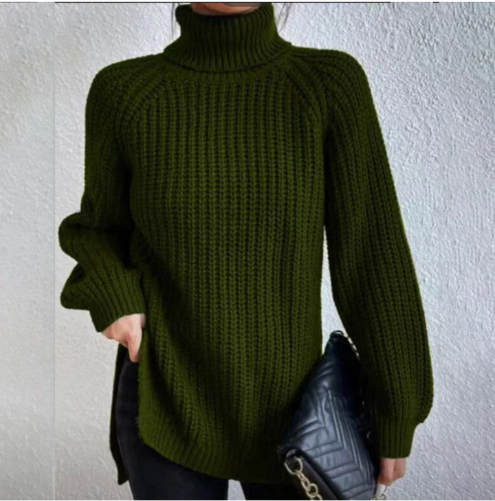Cinzia | Split Turtleneck Sweater