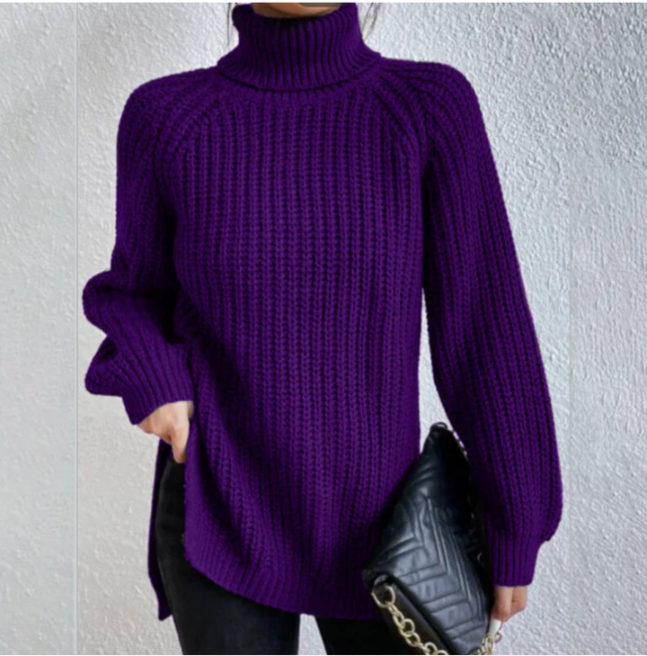 Cinzia | Split Turtleneck Sweater
