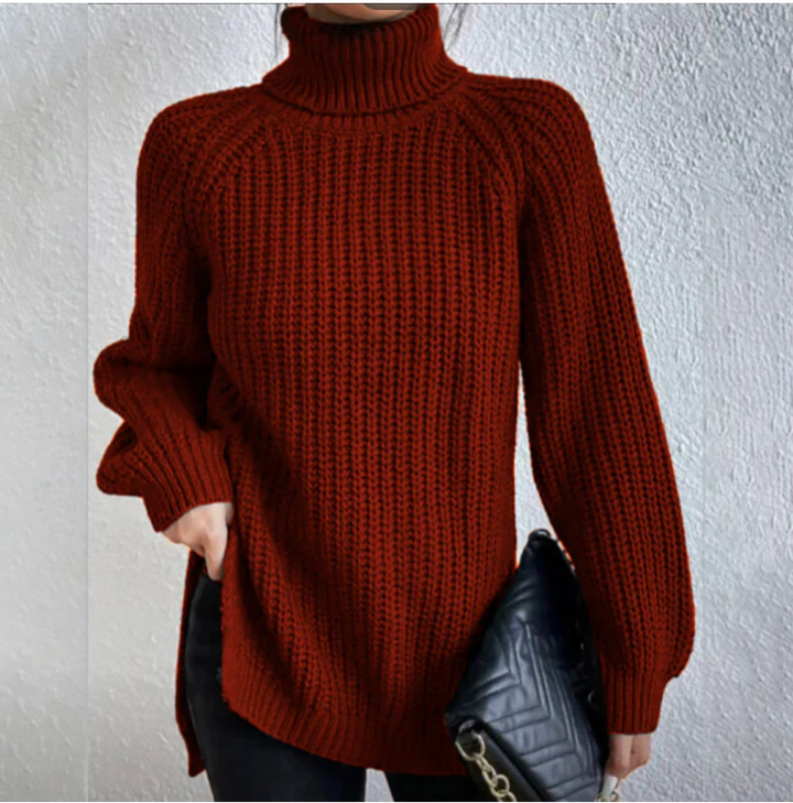 Cinzia | Split Turtleneck Sweater