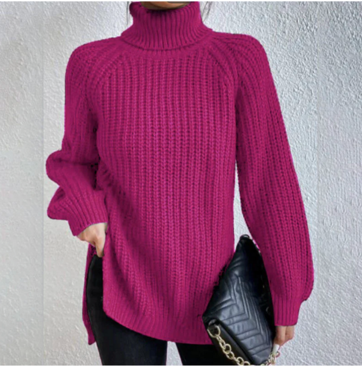 Cinzia | Split Turtleneck Sweater