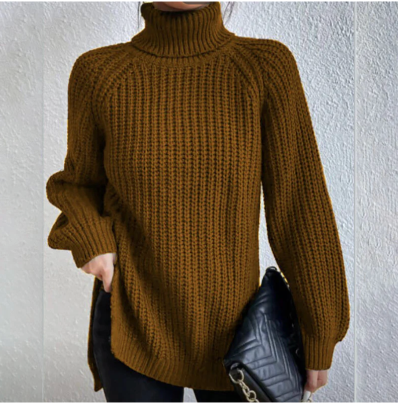 Cinzia | Split Turtleneck Sweater
