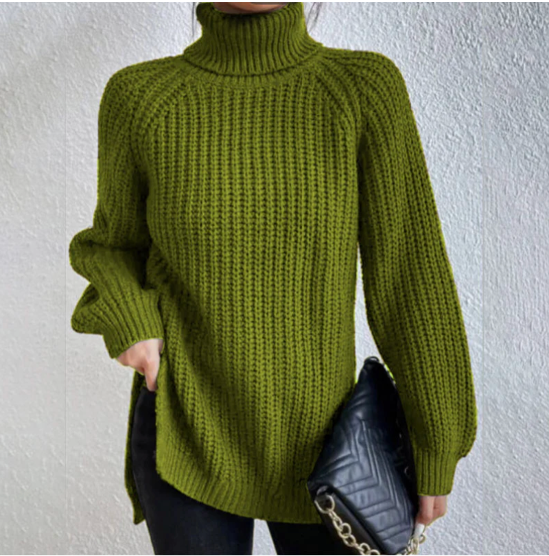 Cinzia | Split Turtleneck Sweater