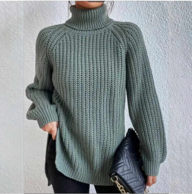 Cinzia | Split Turtleneck Sweater