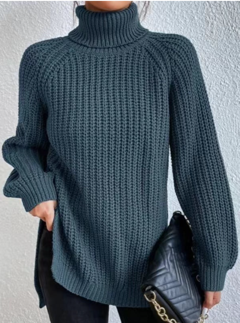 Cinzia | Split Turtleneck Sweater