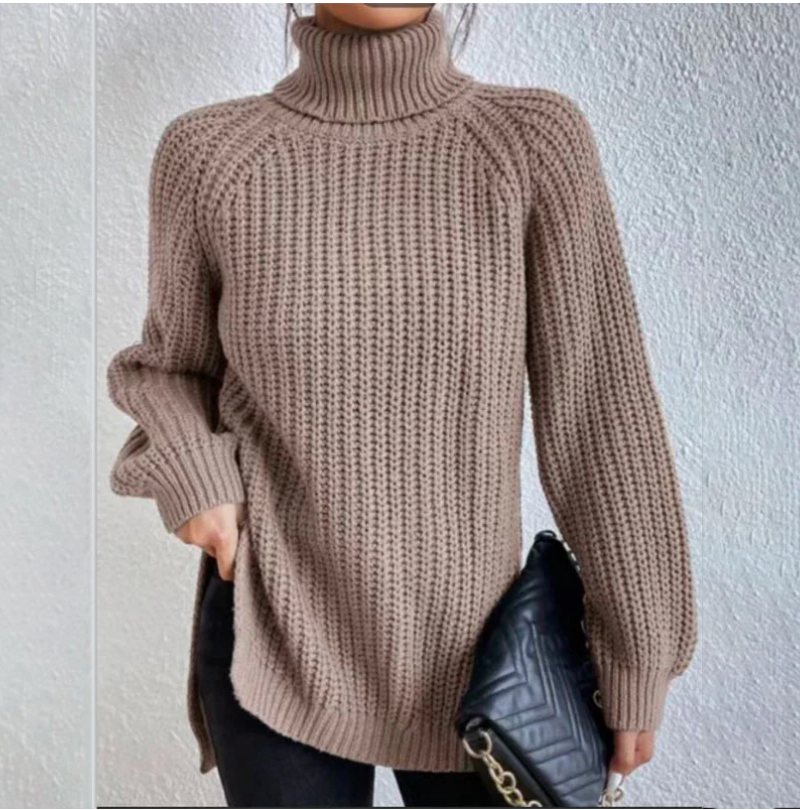 Cinzia | Split Turtleneck Sweater