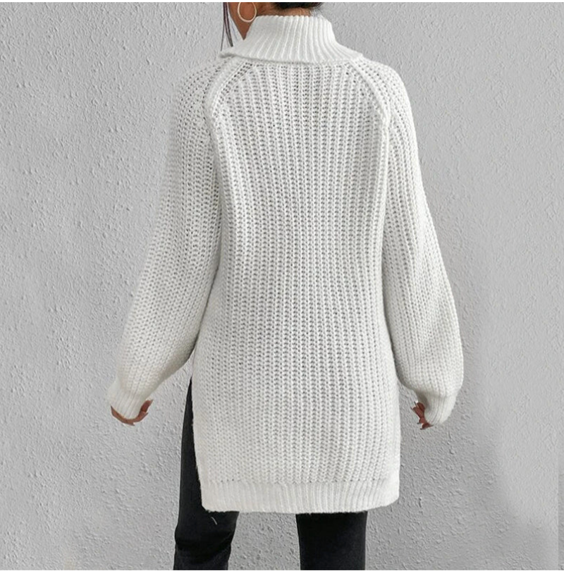Cinzia | Split Turtleneck Sweater