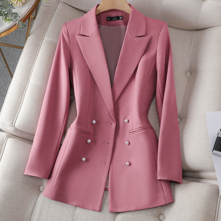 Francesca™ | Elegant Blazer with Subtle Pearl Details