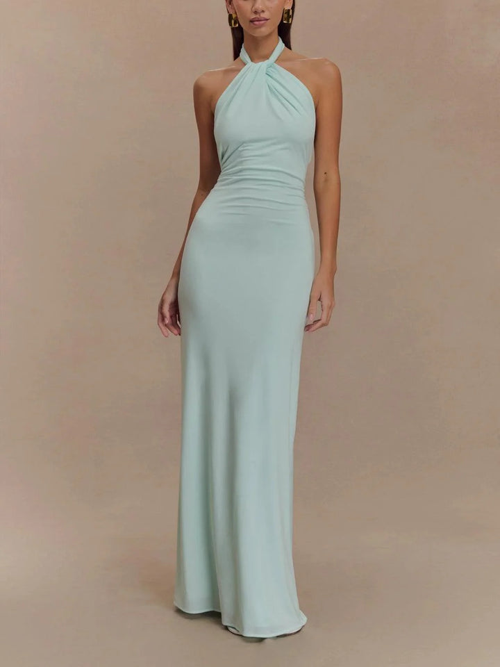 Lydia | Curvy Silk Dress with Halter