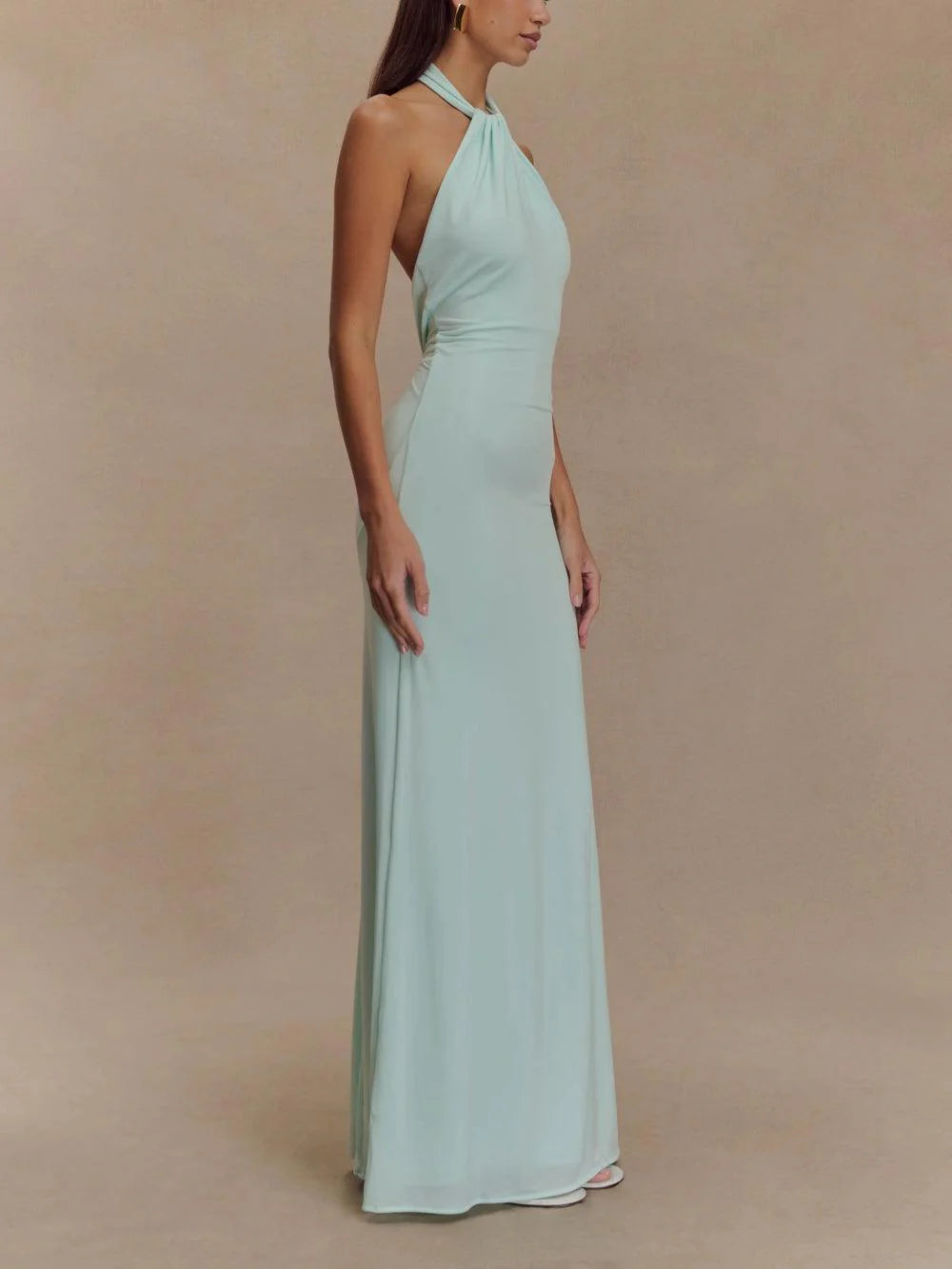 Lydia | Curvy Silk Dress with Halter