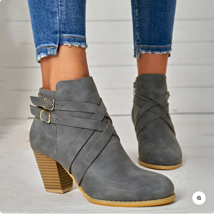 Carlotta | Elegant Crossover Ankle Boots