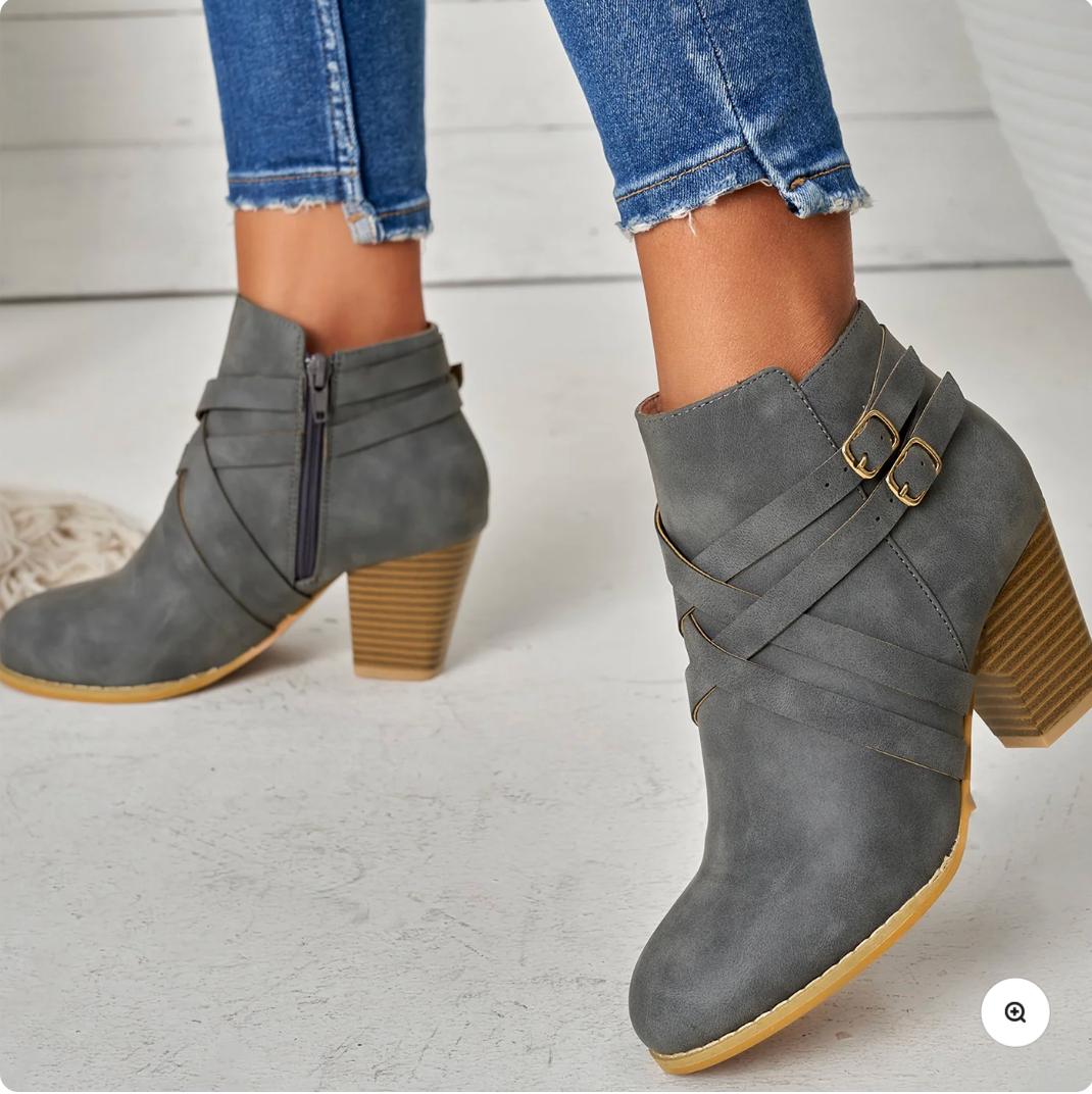Carlotta | Elegant Crossover Ankle Boots