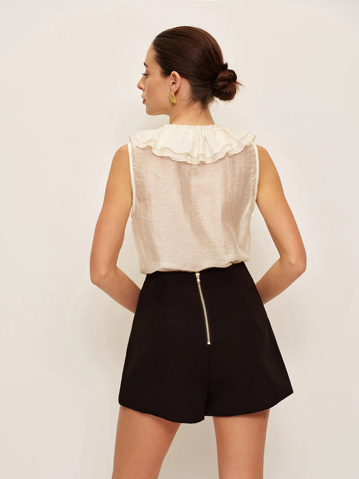 Antonella | High-Waist Double-Breasted Button Shorts