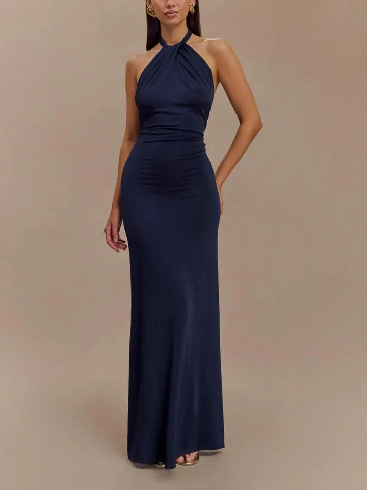 Lydia | Curvy Silk Dress with Halter