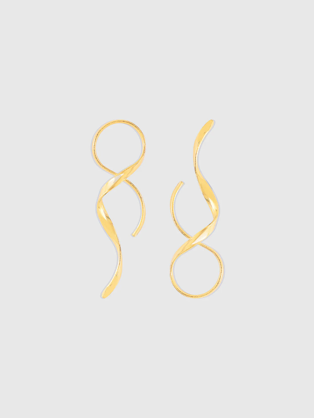 Marina | Golden Twisted Drop Earrings