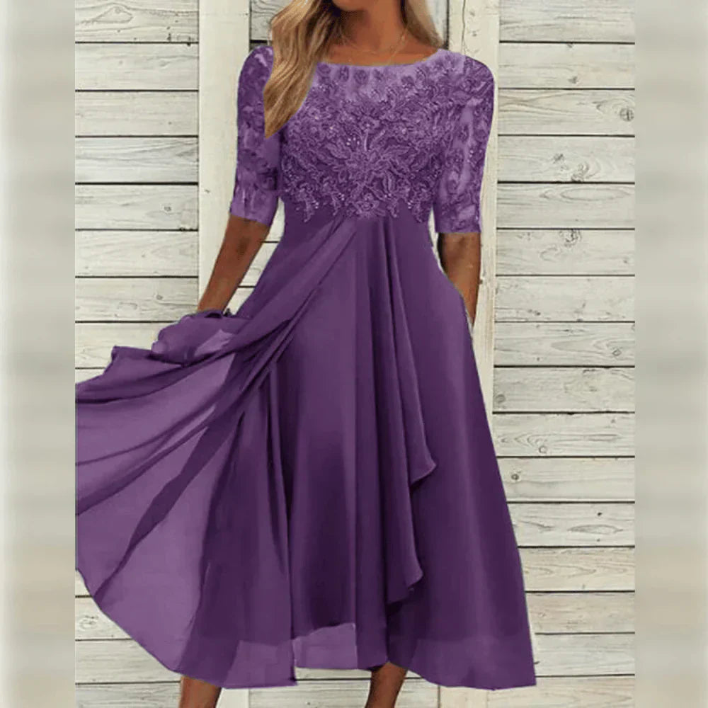 Alessandra™ | Chic Chiffon Dress