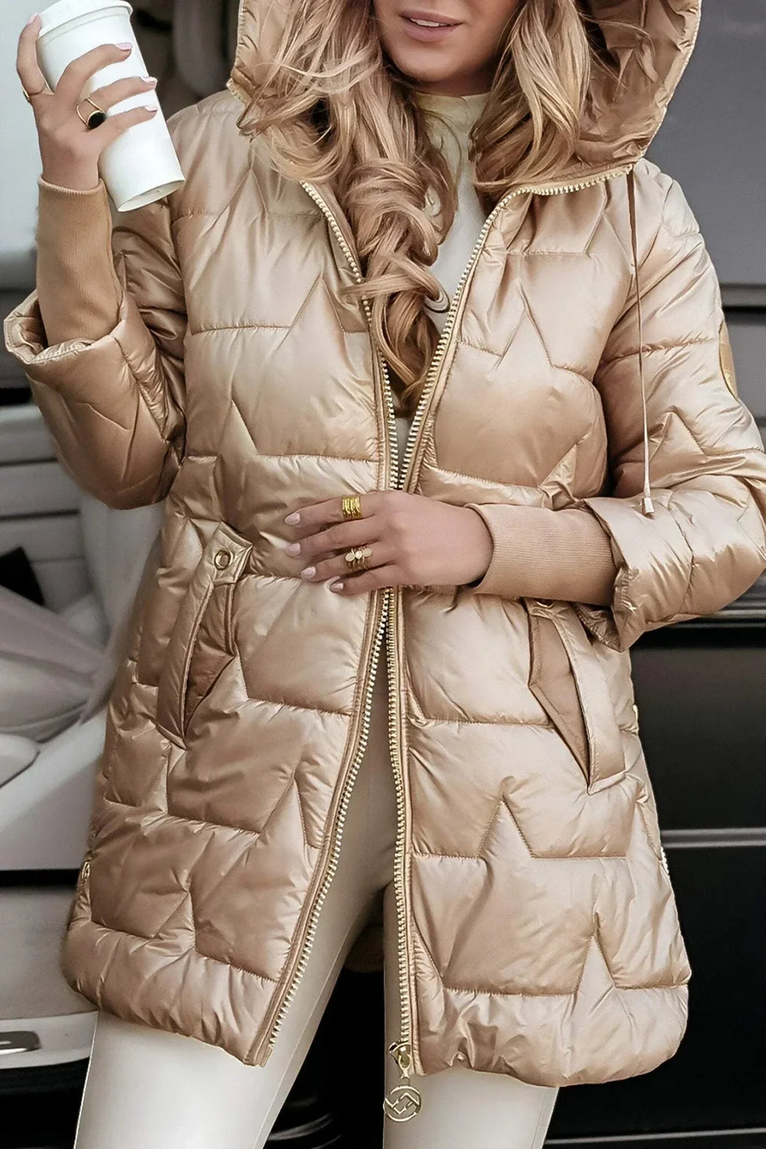 Elisiana | Stylish Winter Coat with Hood and Padding
