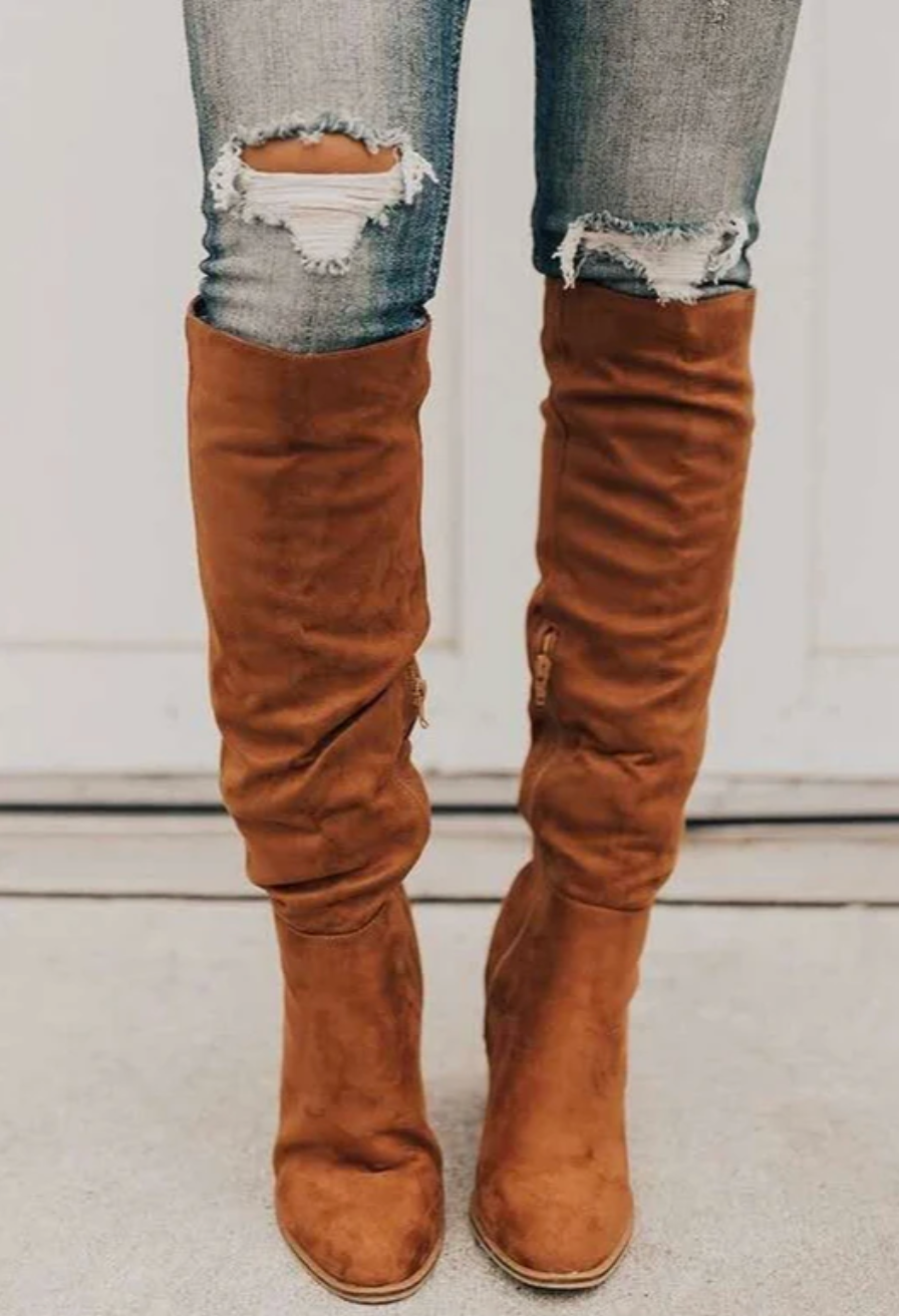 Eliana™ | Suede Knee Boots
