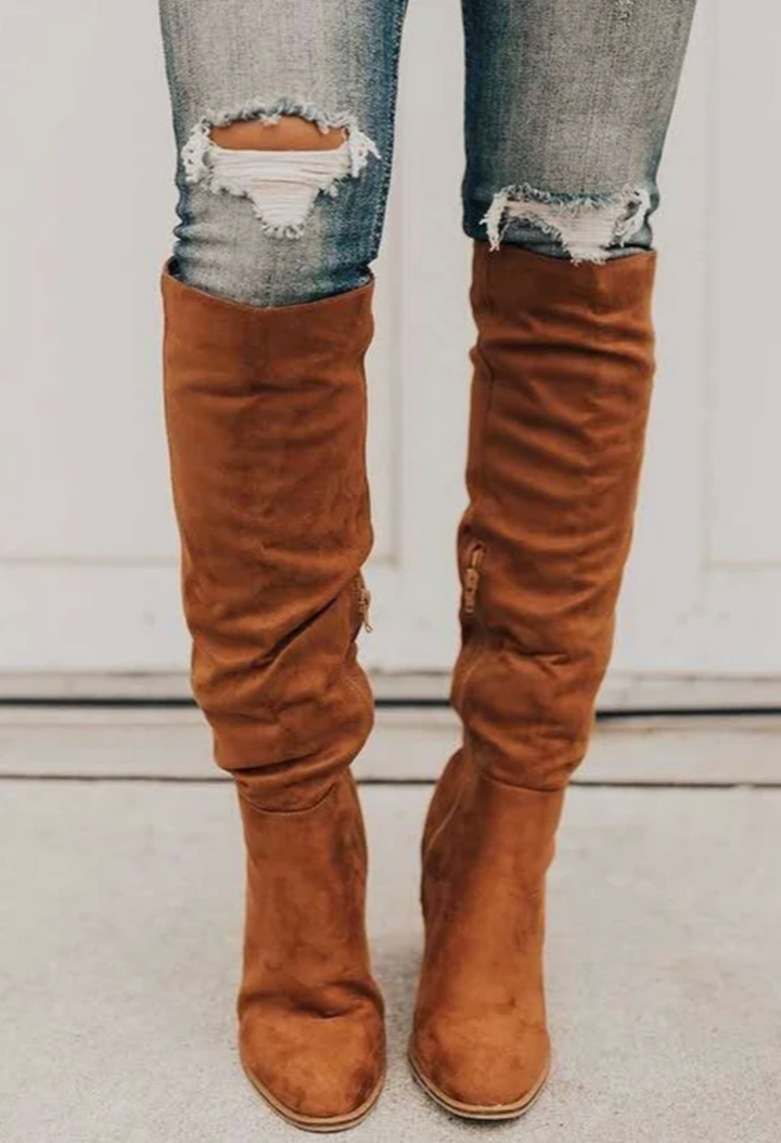 Eliana™ | Suede Knee Boots