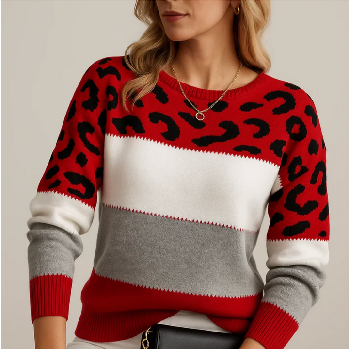 Gabriella™ | Chic Panther Print Sweater
