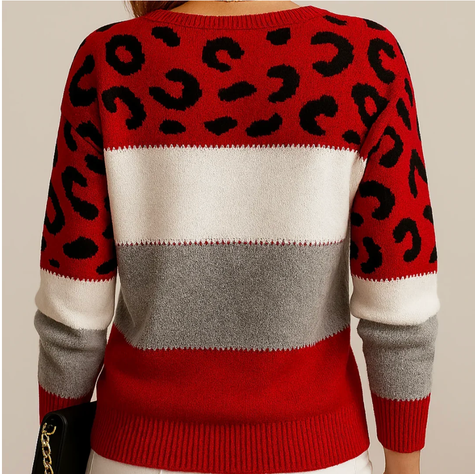 Gabriella™ | Chic Panther Print Sweater