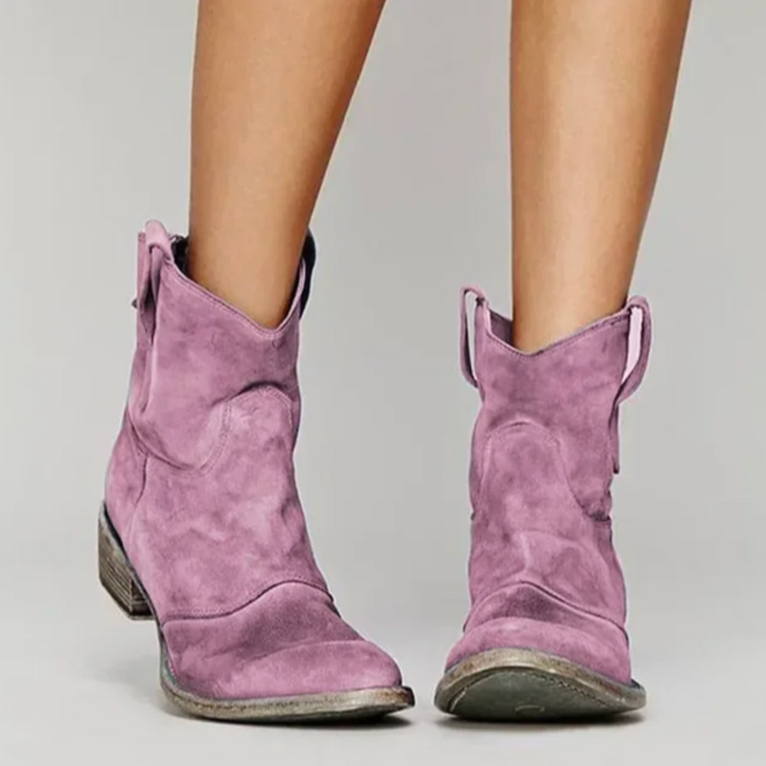 Sofia™ | Short Cowboy Suede Boots