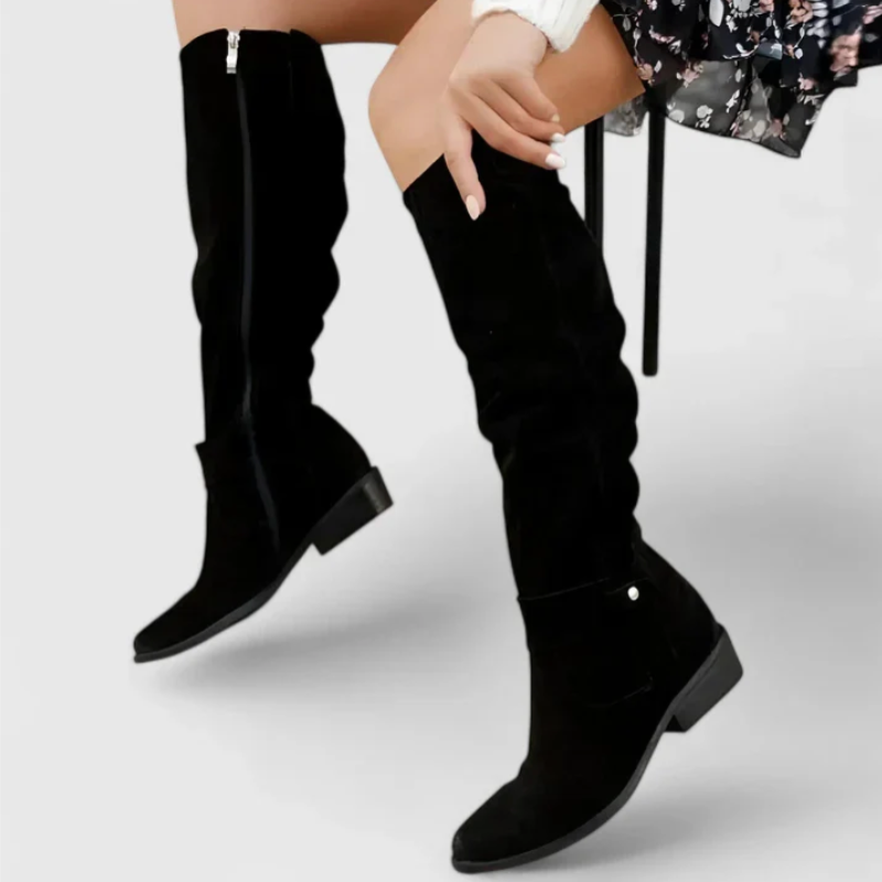 Carolina | Suede Knee Boots