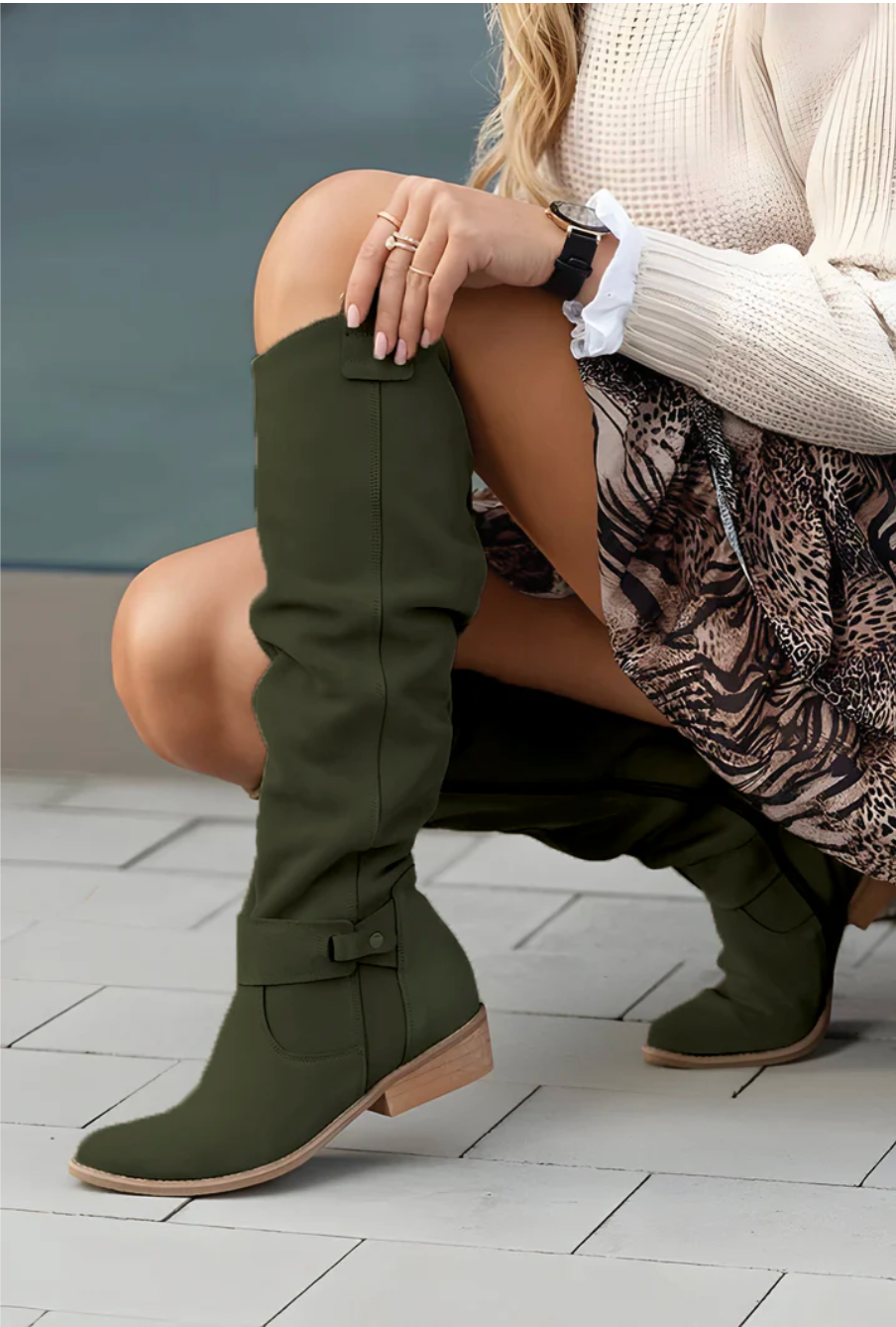 Carolina | Suede Knee Boots