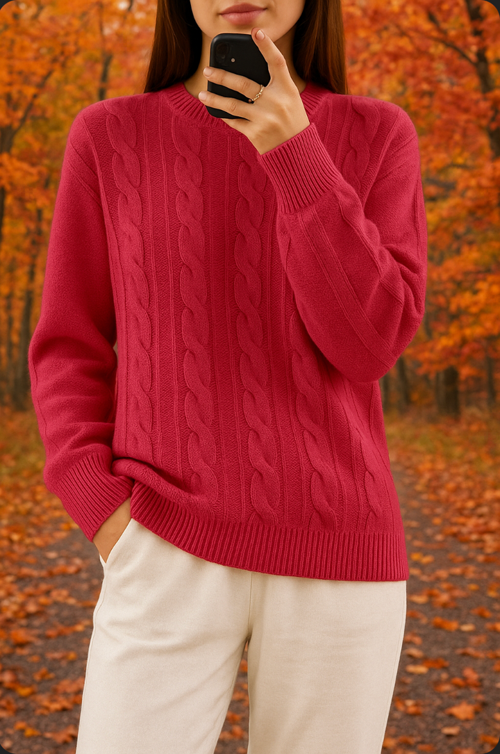 Zaira™ | Cozy Women's Solid Knit Pullover