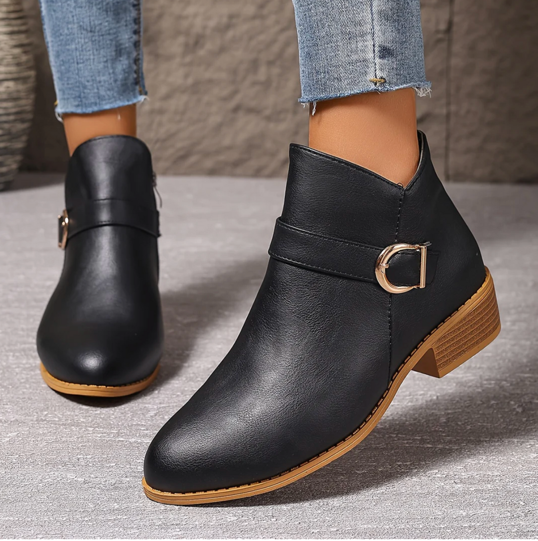 Fiorella | Comfortable Buckle Ankle Boots