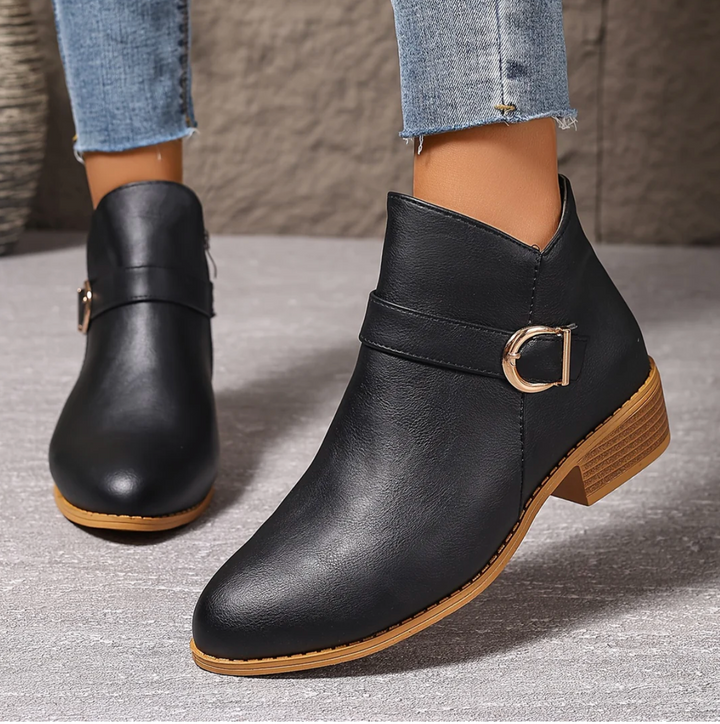 Fiorella | Comfortable Buckle Ankle Boots