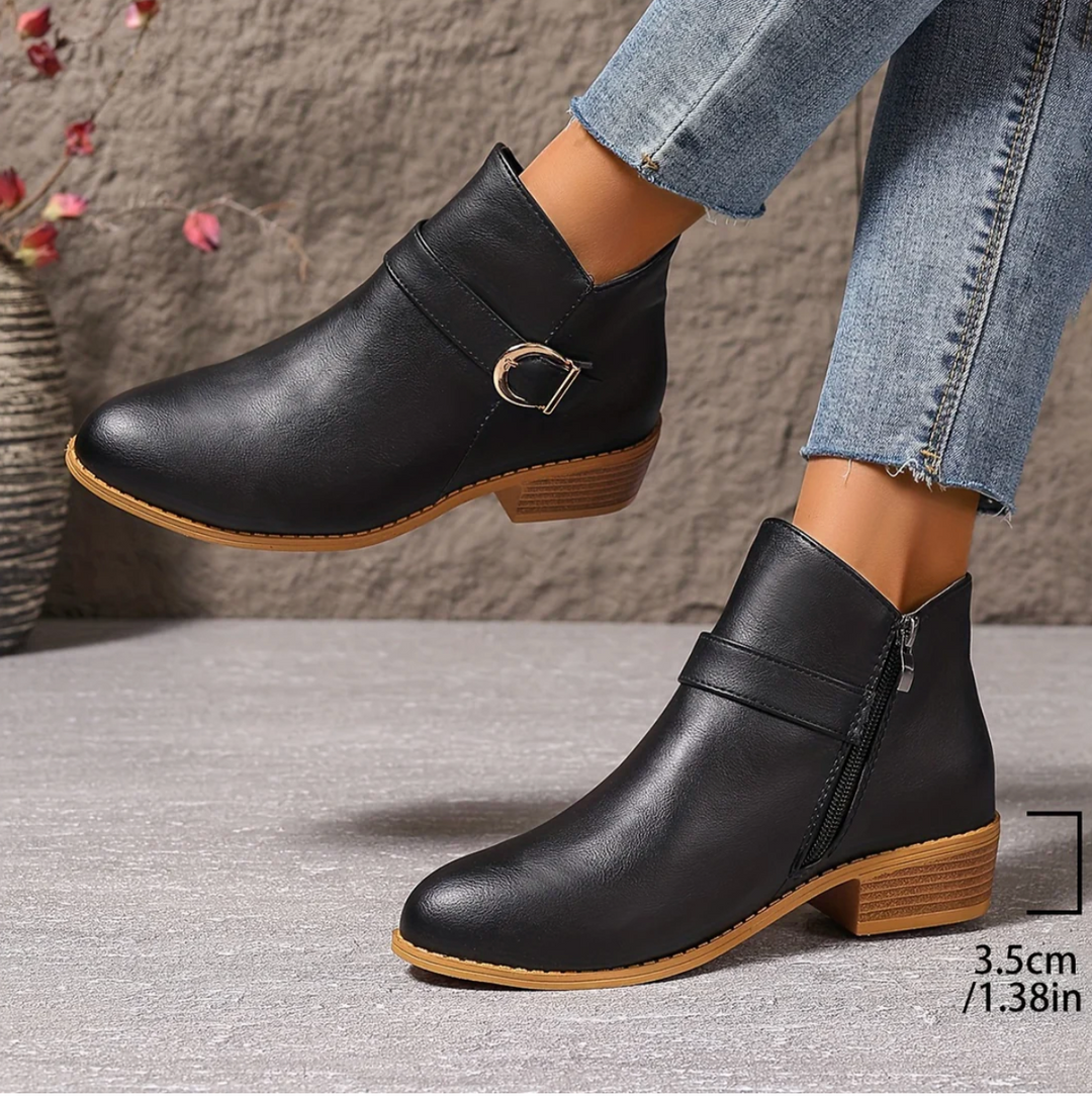 Fiorella | Comfortable Buckle Ankle Boots