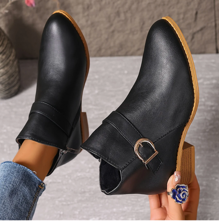 Fiorella | Comfortable Buckle Ankle Boots